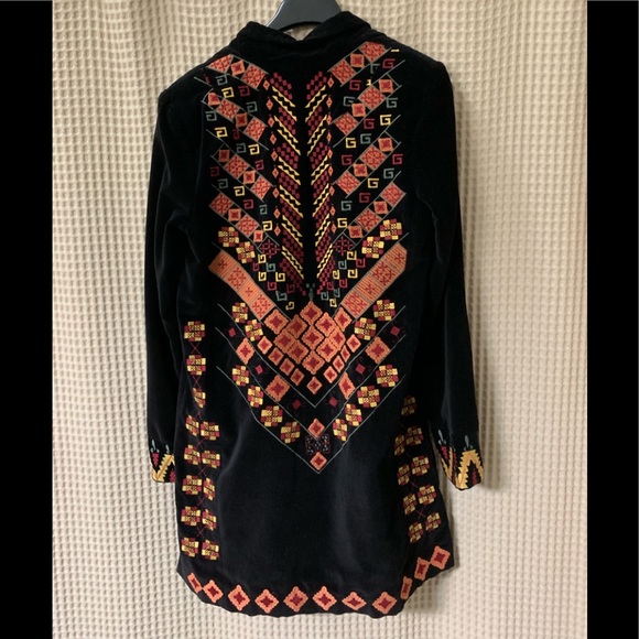 Miss Me Jackets & Blazers - Beautiful black velvet embroidered long jacket